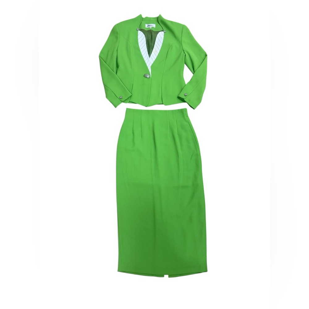Green Women's Pencil Skirt - Classic Straight Silhouette Size 40